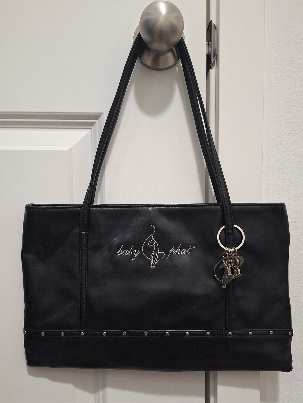 ON HOLD🐈⬛️ VINTAGE Y2K Baby Phat Black Studded Shoulder Bag 🐈⬛
